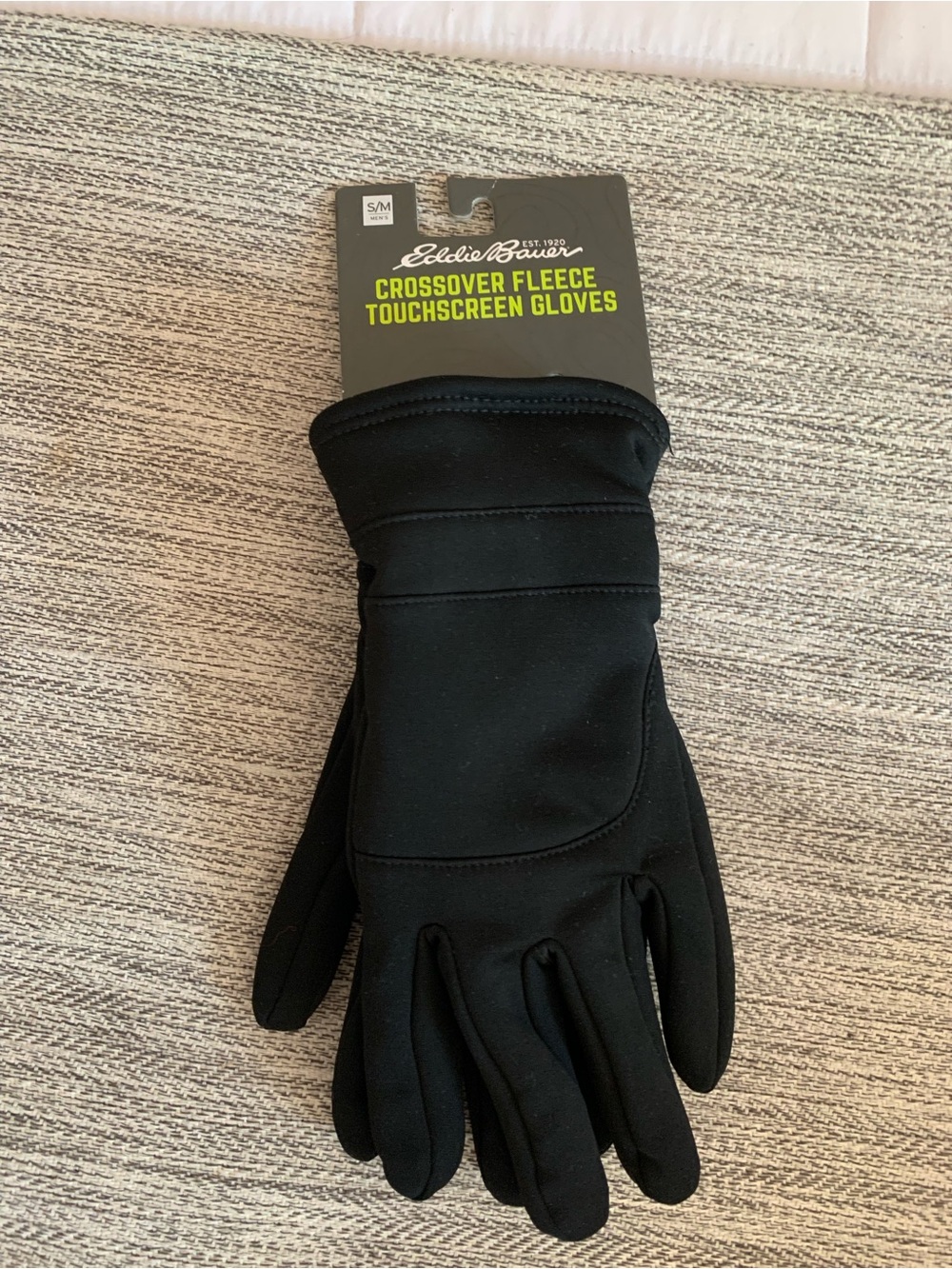 Eddie Bauer Black Crossover Fleece Touchscreen Gloves